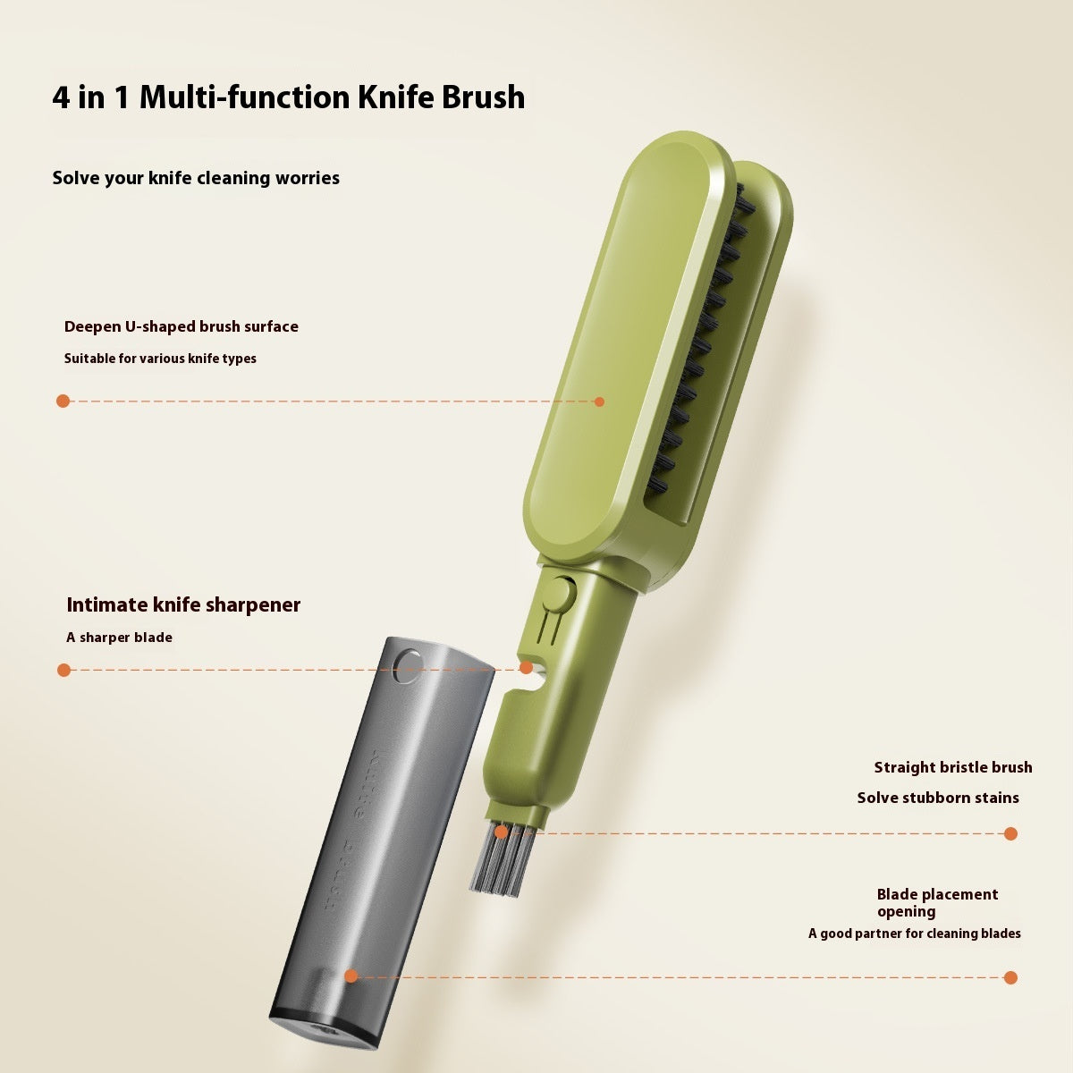 Brosse de Nettoyage Multifonction avec Protection Mains - Pratique & Sécurisée !