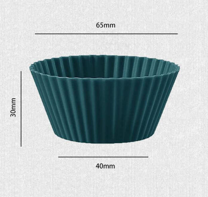 Moule à Muffins Rond en Silicone - 12 Cavités pour Muffins Maison