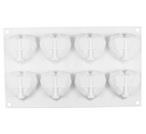 Moule à Chocolat Silicone - Cœurs Diamants pour Gâteaux et Chocolats