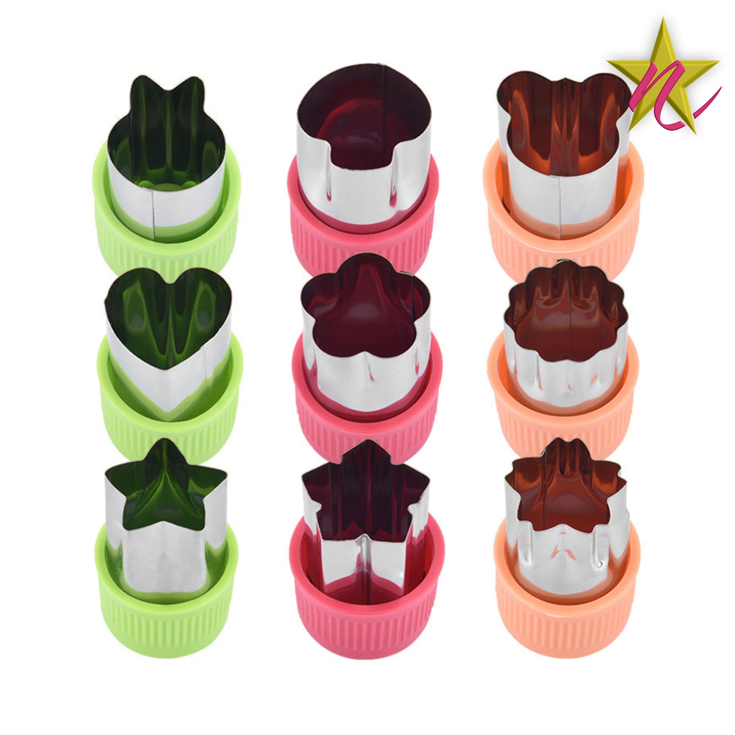Emporte-Pièces pour Fruits et Légumes - 9 Formes pour Décoration Pâtisserie Sain