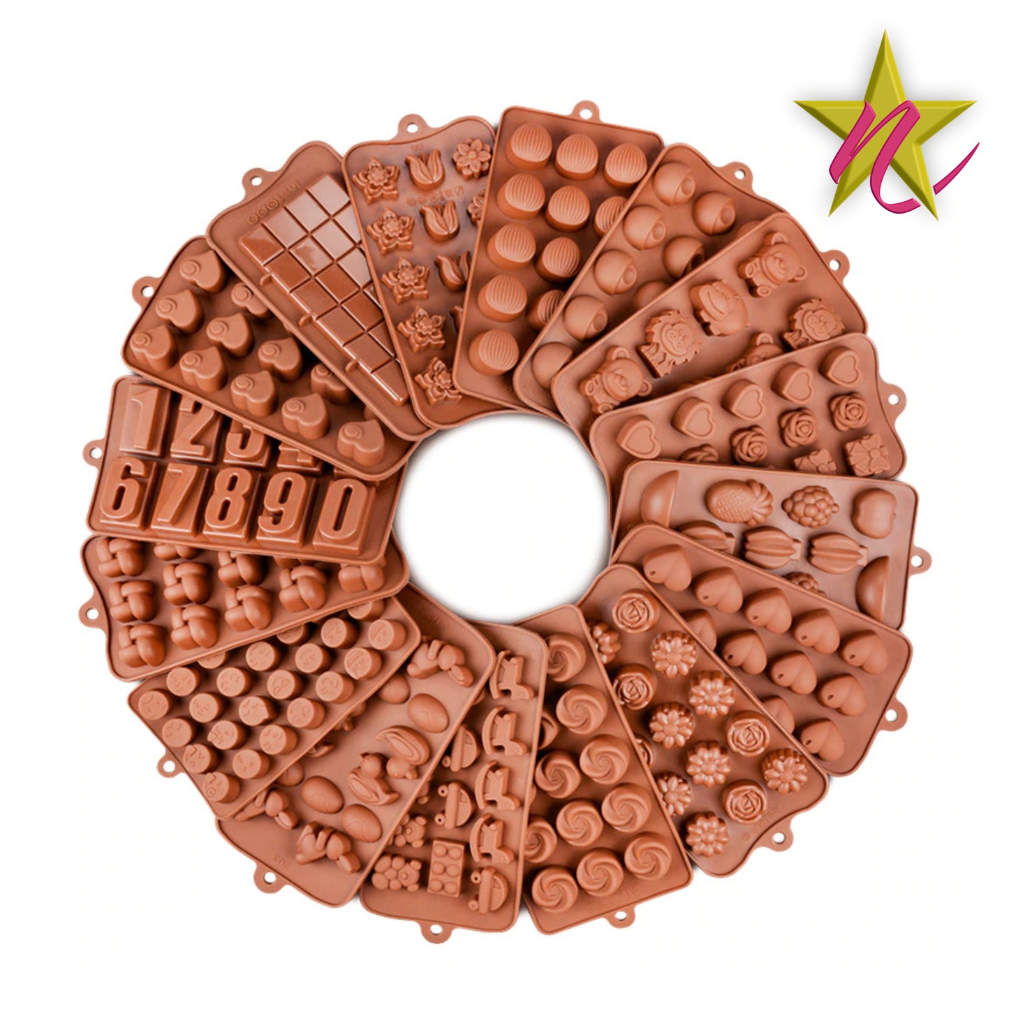 Moule à Chocolat en Silicone – 29 Modèles au Choix pour Gâteaux et Bonbons !