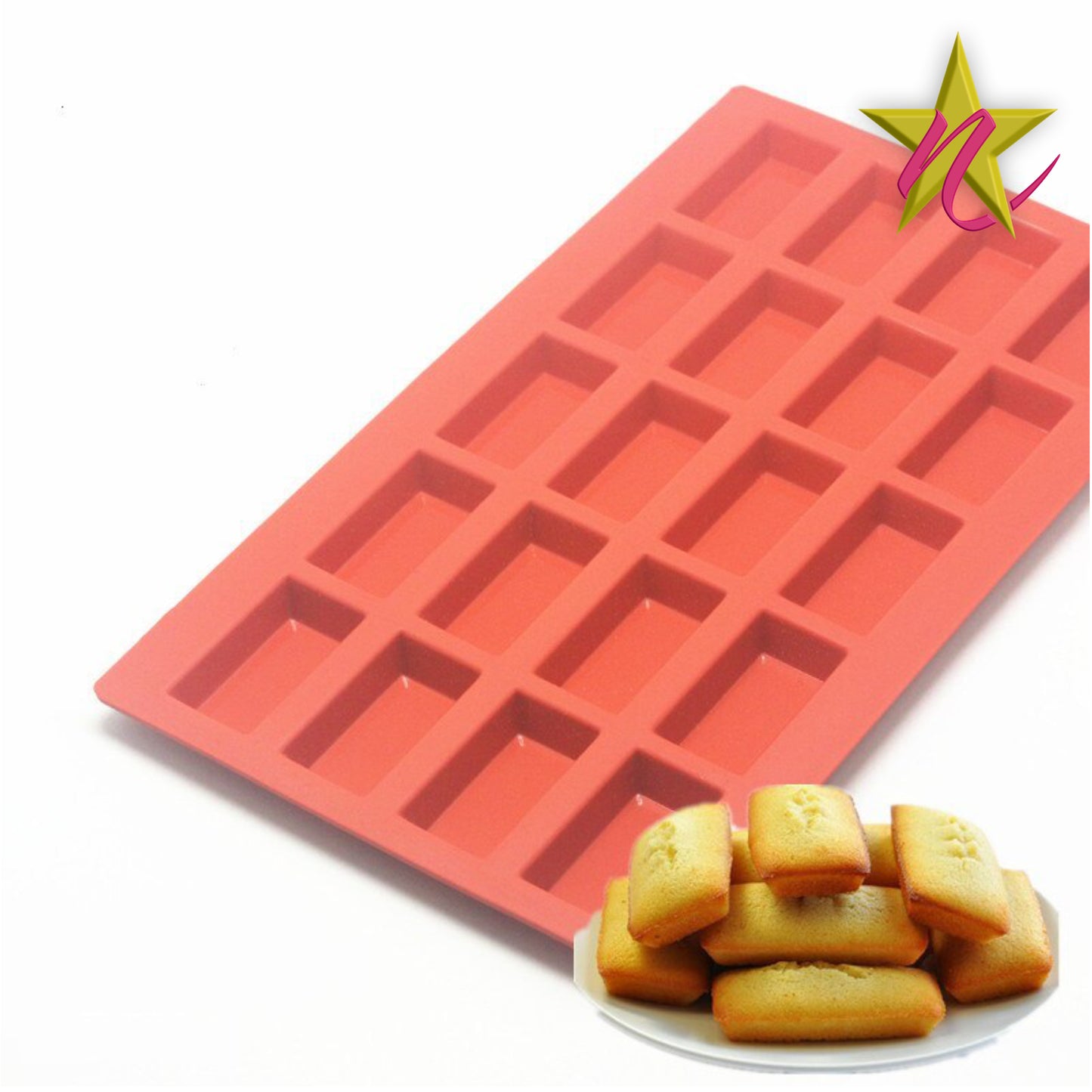 Moule en Silicone 20 Cavités - Type Financiers pour Gâteaux et Biscuits