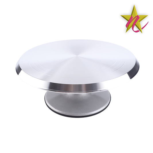 Plateau Tournant en Aluminium pour Décoration de Gâteaux - 360° Précis