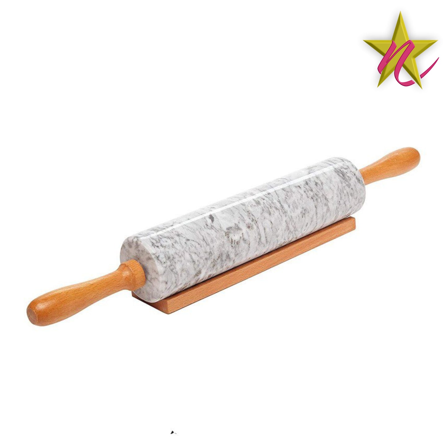 Rouleau à Pâtisserie en Marbre avec Support - Précision et Élégance pour Pâtisserie