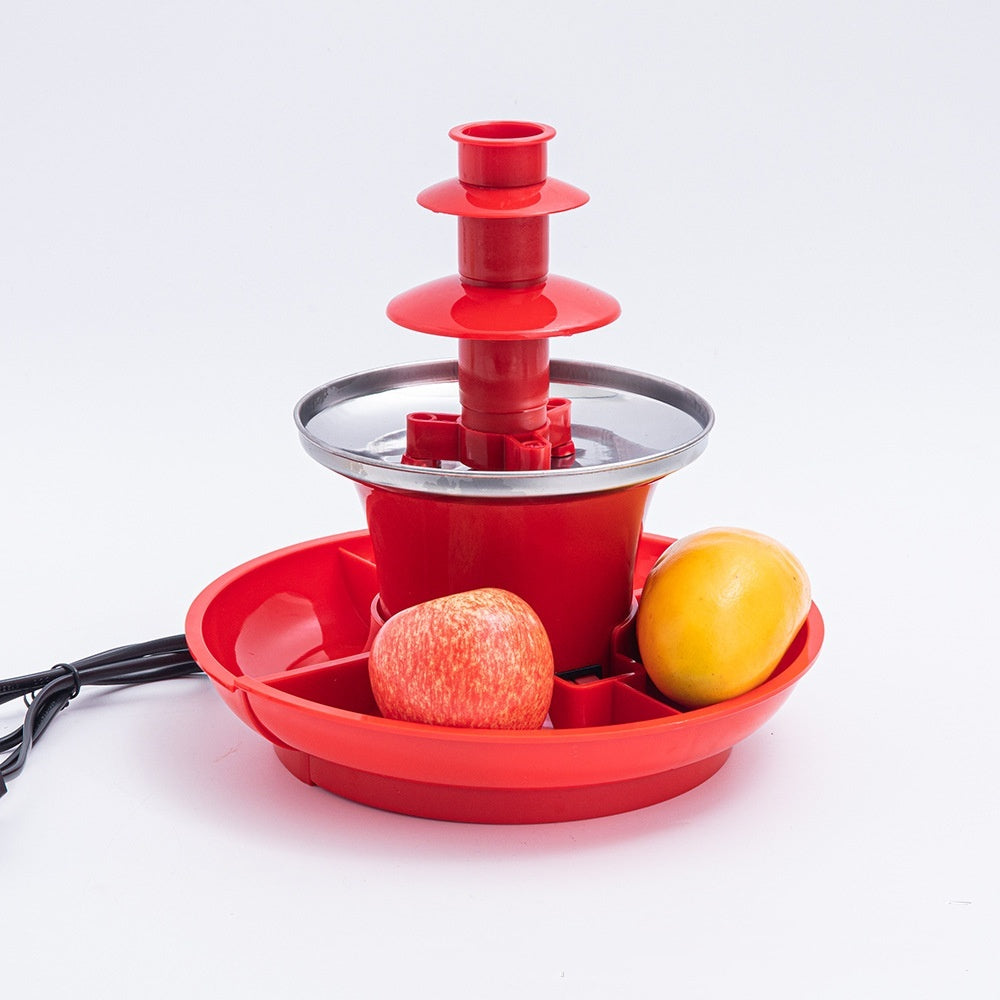 Fontaine à Chocolat Trois Niveaux avec Plateau à Fruits Intégré - Élégance et Gourmandise