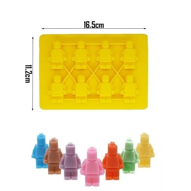 Moule à Cookie en Silicone - Type Lego Personnages pour Gâteaux et Pâtisserie