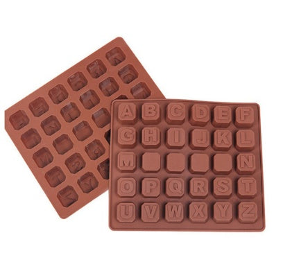 Moule à Chocolat en Silicone - Alphabet Lettres Capitales pour Décorations Sucrées