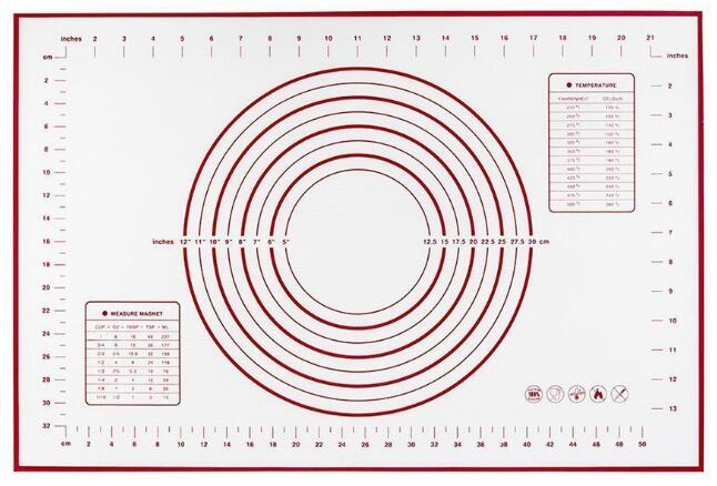 Tapis de Cuisson en Silicone - Grand Format 40x60 cm avec Repères pour Pâtisserie