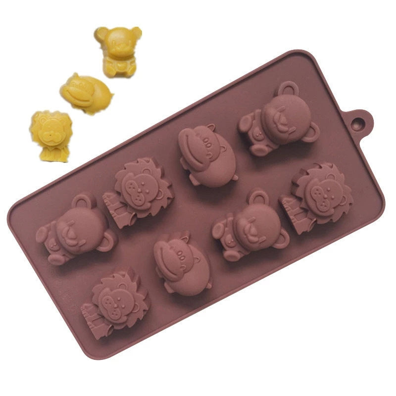 Moule à Chocolat - Lion, Taureau et Ours - Parfait pour Décoration et Gâteaux