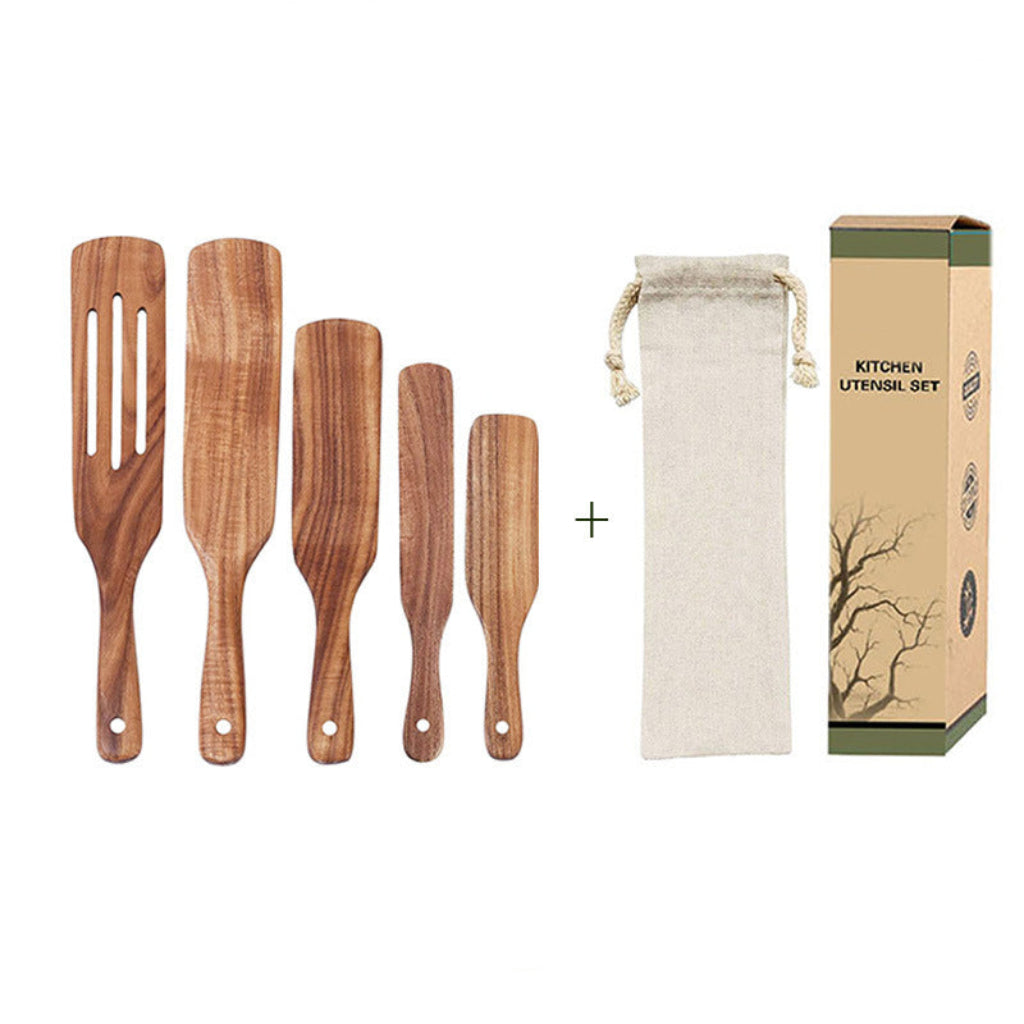 Set de Spatules en Bois d’Acacia – Élégance et Naturel en Cuisine !