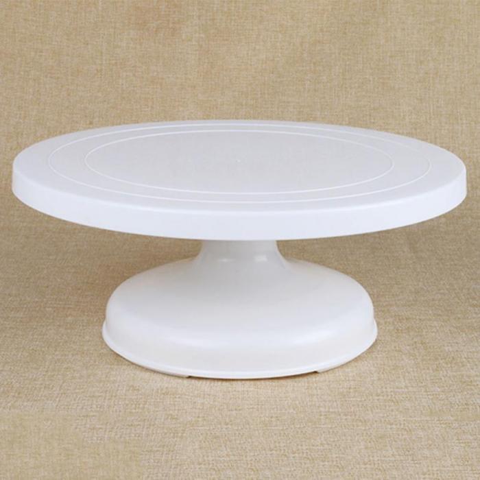 Plateau Tournant en Plastique pour Décoration de Gâteaux - 360° Pratique