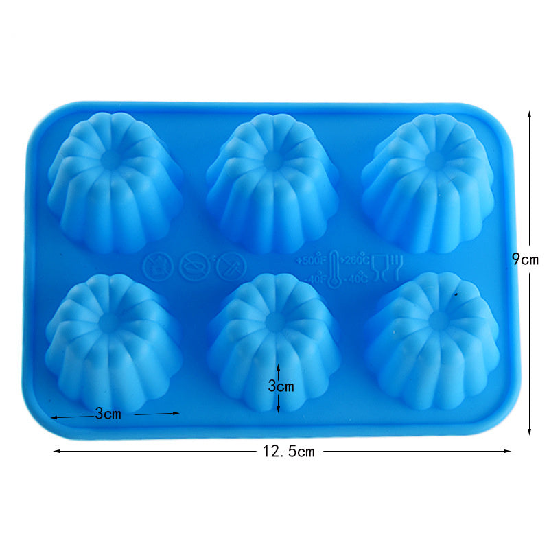Moule Silicone Cannelés - 6 à 8 Cavités pour Gâteaux et Pâtisseries