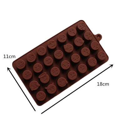 Moule à Chocolat Silicone Smiley - 28 Expressions pour Gâteaux et Biscuits