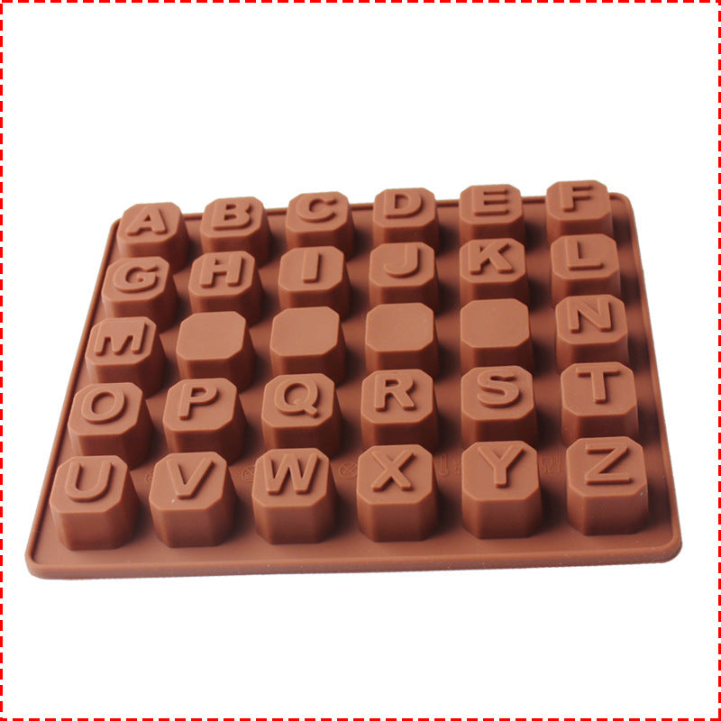 Moule à Chocolat en Silicone - Alphabet Lettres Capitales pour Décorations Sucrées