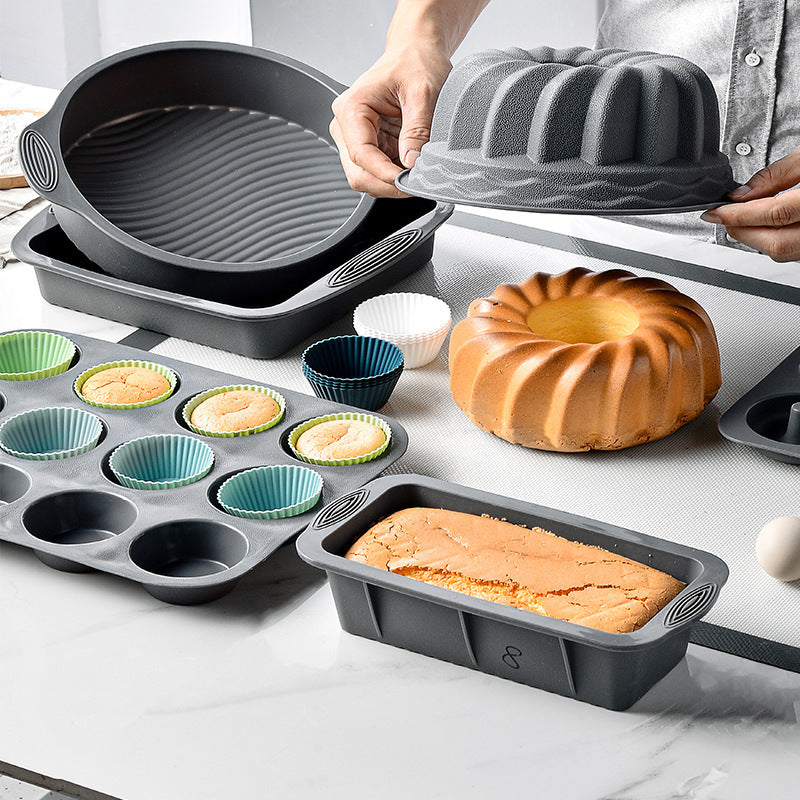 Moule à Muffins Rond en Silicone - 12 Cavités pour Muffins Maison