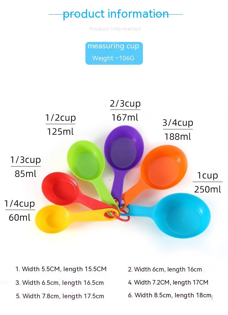 Set de Cuillères et Tasses Doseuses en Plastique – Outils de Mesure pour Pâtisserie