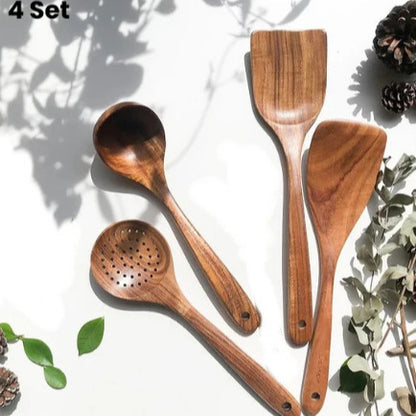 Ensemble de Spatules en Bois - Élégance & Praticité en Cuisine !