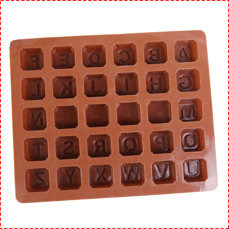 Moule à Chocolat en Silicone - Alphabet Lettres Capitales pour Décorations Sucrées