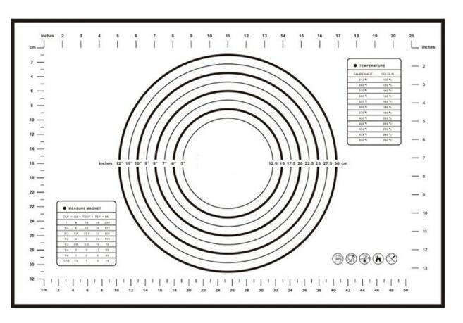 Tapis de Cuisson en Silicone - Grand Format 40x60 cm avec Repères pour Pâtisserie