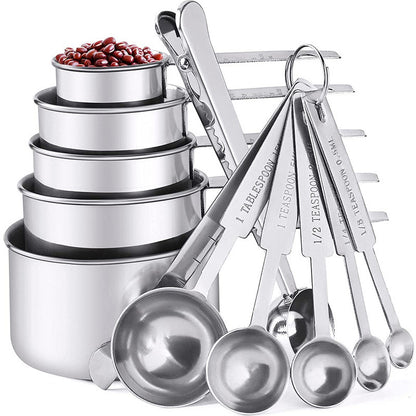 Set de Cuillères et Tasses Doseuses - 13 Outils de Mesure pour Gâteaux et Recettes