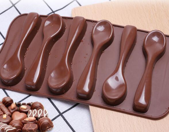 Moule à Chocolat Silicone - Forme de Cuillères pour Desserts et Chocolats