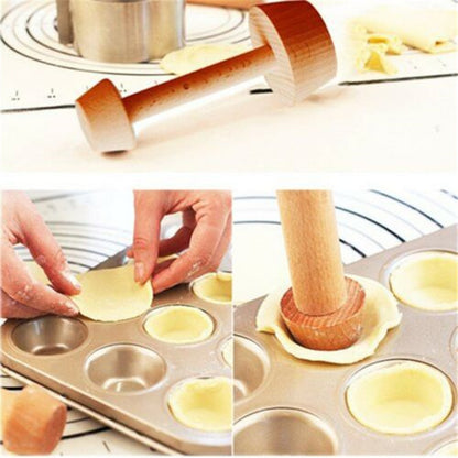 Pilon en Bois Double Face pour Tartes et Pâtisseries - Outil de Cuisine Essentiel