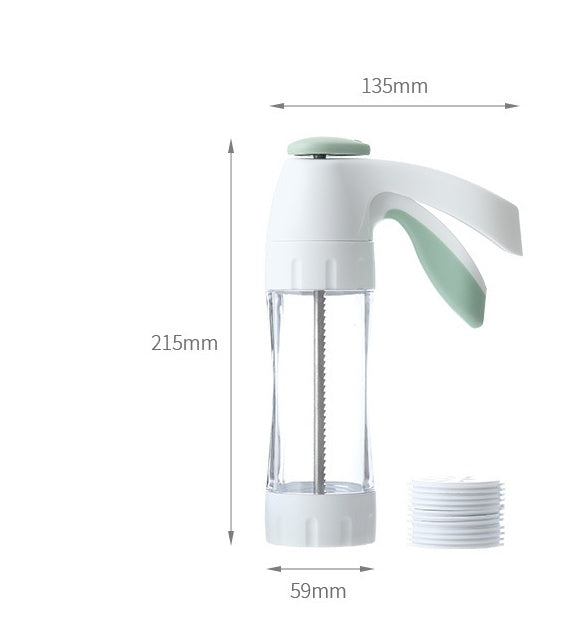 Pistolet à Pâte à Cookies en Acier Inoxydable - 12 Découpes pour Cookies Parfaits