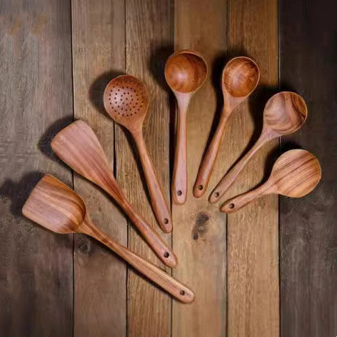 Ensemble de Spatules en Bois - Élégance & Praticité en Cuisine !