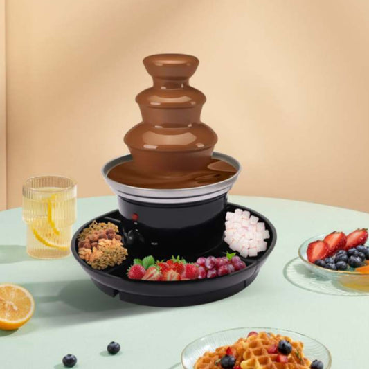 Fontaine à Chocolat Trois Niveaux avec Plateau à Fruits Intégré - Élégance et Gourmandise