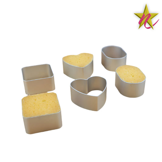 Emporte-Pièces en Alliage d'Aluminium – 6 Pièces, 3 Formes pour Pâtisserie Créative