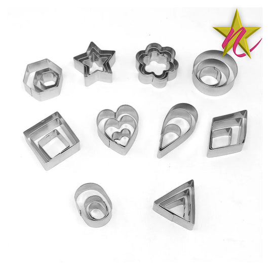 Kit de 30 Emporte-Pièces en Acier Inoxydable - Formes Variées pour Gâteaux et Biscuits