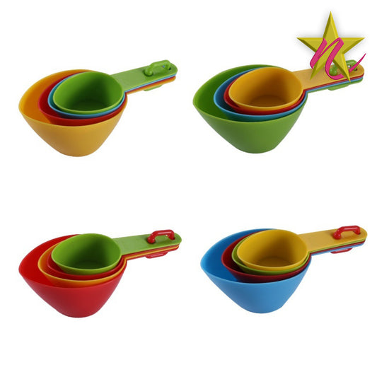 Set de Cuillères et Tasses Doseuses en Plastique – Outils de Mesure pour Pâtisserie