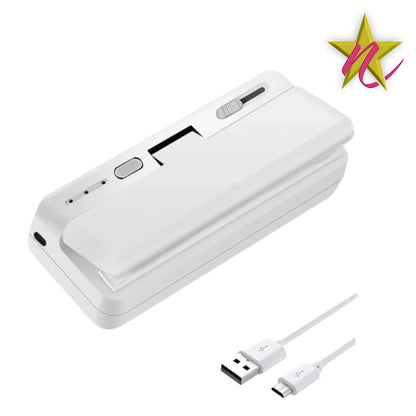 Mini Scelleuse 2-en-1 USB Rechargeable - Pour Fermeture Pratique et Rapide