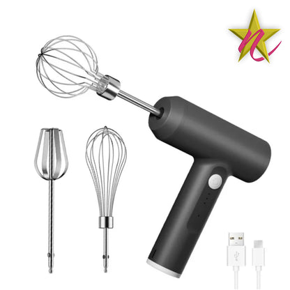 Mixeur Électrique Portable Sans Fil - Idéal pour Gâteaux, Crèmes et Pâtisserie