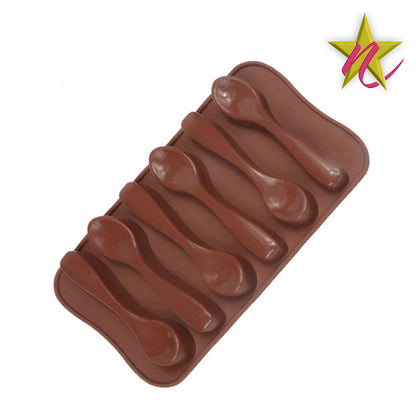 Moule à Chocolat Silicone - Forme de Cuillères pour Desserts et Chocolats