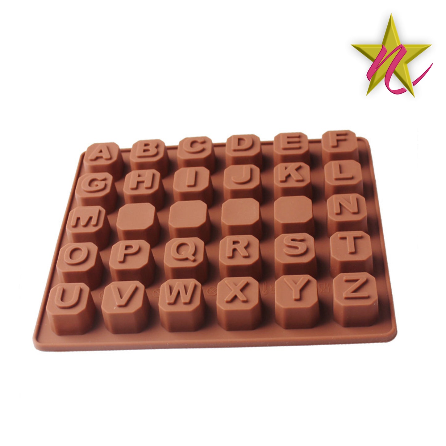 Moule à Chocolat en Silicone - Alphabet Lettres Capitales pour Décorations Sucrées