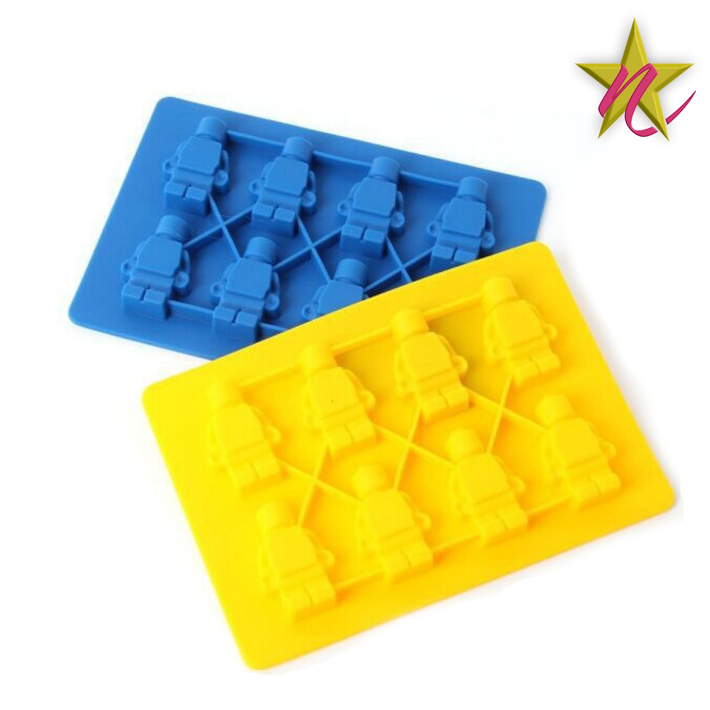 Moule à Cookie en Silicone - Type Lego Personnages pour Gâteaux et Pâtisserie