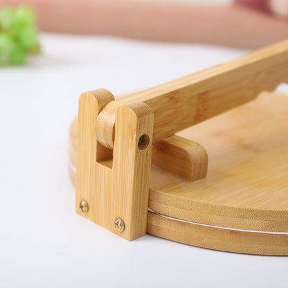 Presseur de Pâte en Bois Rond pour Pâte à Biscuits Maison