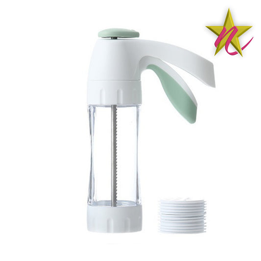 Pistolet à Pâte à Cookies en Acier Inoxydable - 12 Découpes pour Cookies Parfaits