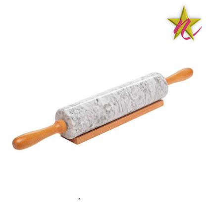 Rouleau à Pâtisserie en Marbre avec Support - Précision et Élégance pour Pâtisserie