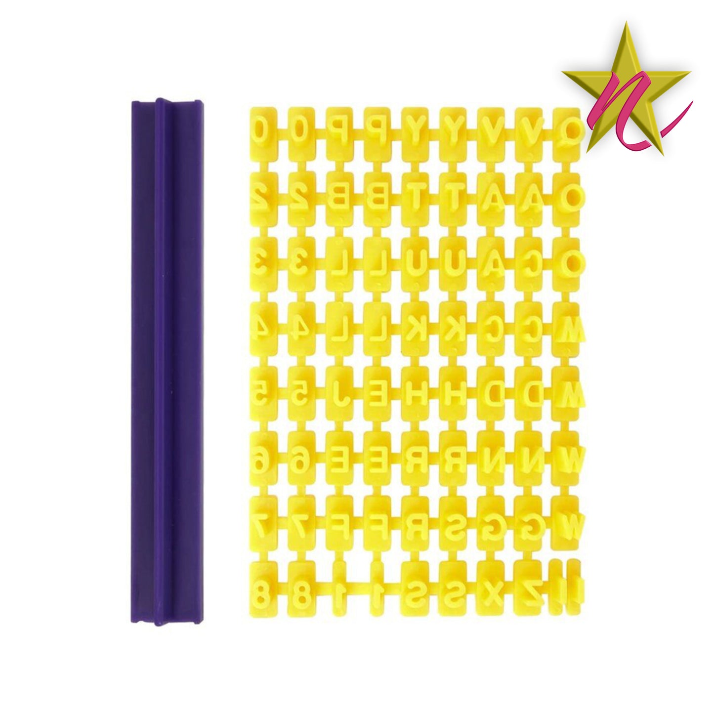 Tampon à Biscuits Alphanumériques - Ludique et Pratique pour Décorations