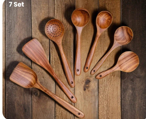 Ensemble de Spatules en Bois - Élégance & Praticité en Cuisine !