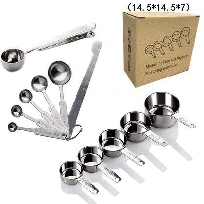 Set de Cuillères et Tasses Doseuses - 13 Outils de Mesure pour Gâteaux et Recettes