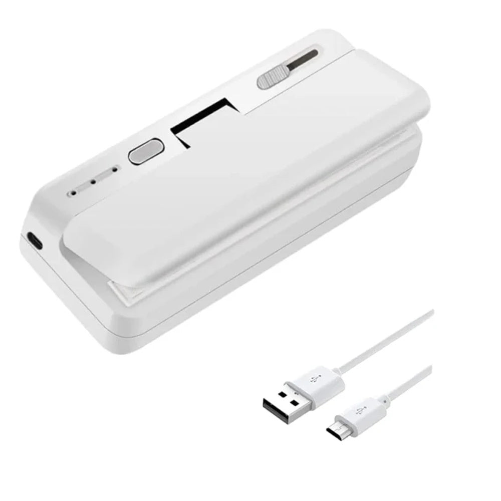 Mini Scelleuse 2-en-1 USB Rechargeable - Pour Fermeture Pratique et Rapide