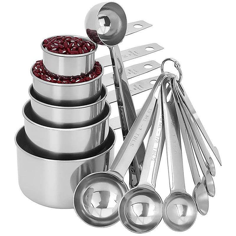 Set de Cuillères et Tasses Doseuses - 13 Outils de Mesure pour Gâteaux et Recettes